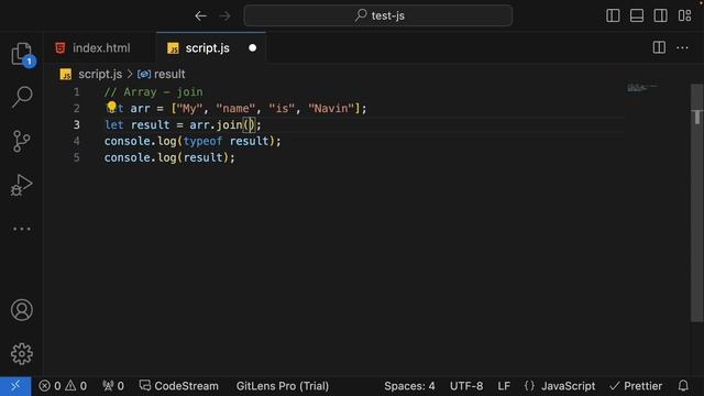 Javascript - Array - join