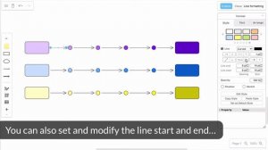 How to use the Line options to style connections in draw.io