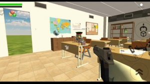 Бешаная школа в чикен ган(Chicken Gun) Хаос в классе, просто ХАОС