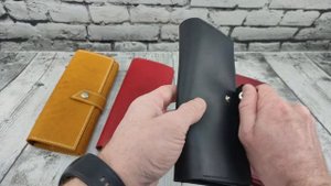 Женский кошелек на кнопках из натуральной кожи Крейзи Хорс #женский_кошелек #кошелек_на_кнопках