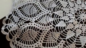 Салфетка крючком Пиковая дама с узором ананас. Вязание крючком. Crochet doily. #MagichookCrochet
