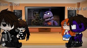 Afton's react to fnaf funny videos//FNAF//Afton Family//Gacha