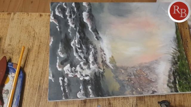 Resim çizme. Resim yapma videoları. Tuval çalışmaları. Soyut Resim çizimi Akrilik Boya Çalışmaları смотреть онлайн