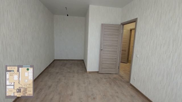 Видеообзор 1-комнатной квартиры 38,7 м² в ЖК "Погода"