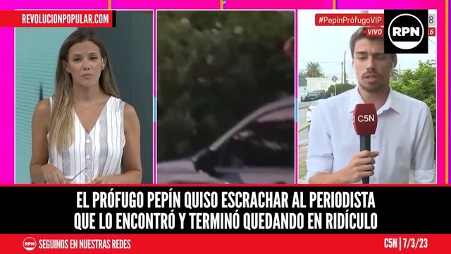 El prófugo Pepín quiso escrachar al periodista que lo encontró y terminó quedando en ridículo смотреть онлайн