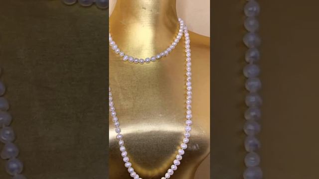 Бусы натуральный жемчуг. Винтаж смотреть онлайн