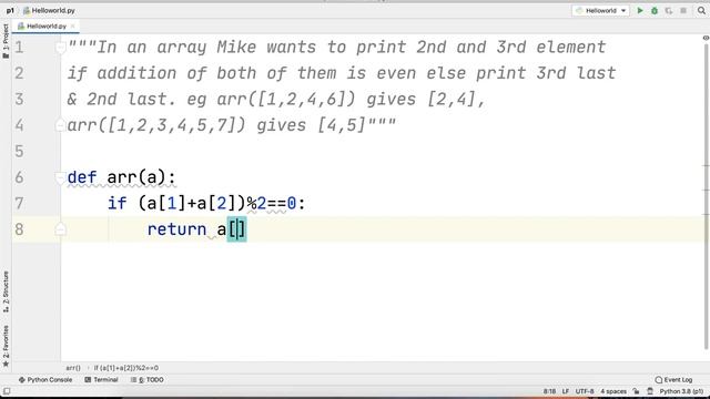 #Coronavirus Python Practice Series 61 | Array | Beginners | Level 1 | Add Return 2nd & 3rd | Code