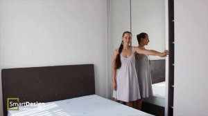 ВСТРОЕННЫЙ ШКАФ-КУПЕ В МАЛЕНЬКОЙ СПАЛЬНЕ. КОРПУСНАЯ МЕБЕЛЬ ПОД ЗАКАЗ ОТ SMART DESIGN