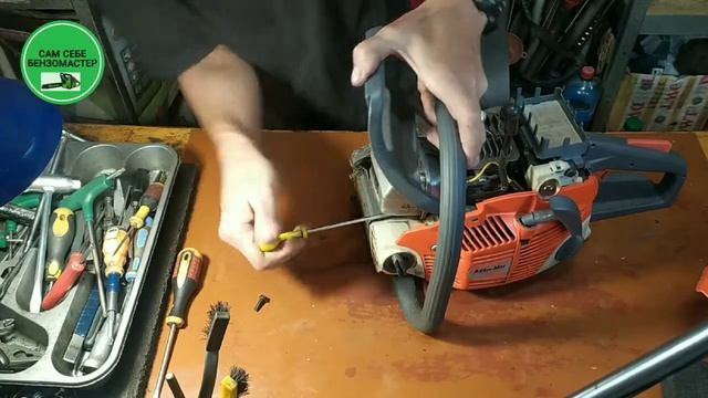 Диагностика поршневой на пиле "Oleo Mac GS 35". смотреть онлайн