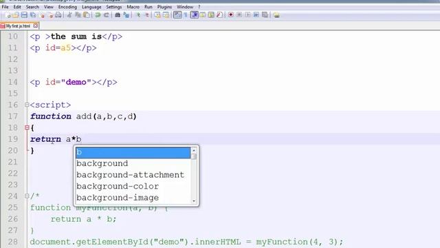 How to Create Functions in Javascript  --  English 15-vlr training