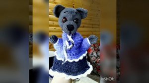вязаные игрушки. сказочные персонажи. игрушки одеваются на руку.