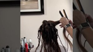 Фальш -дреды укладка на утюжок  Fake dreads hairstyle