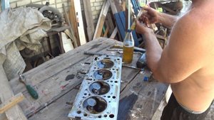 ГБЦ Рено Логан готовим к шлифовке ! Cylinder head Renault Logan ready for sanding !
