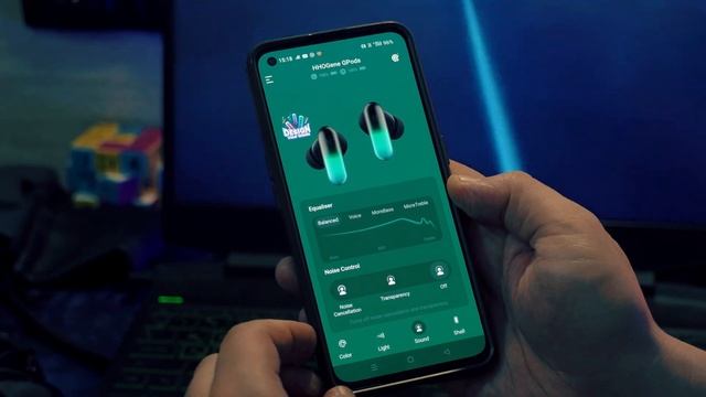 Необычные наушники с LED подсветкой - HHOGene GPods TWS смотреть онлайн