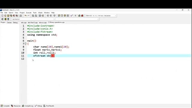 C++ Binary File Handling Explained with a Step by Step Example|| Live Implementation|| Lecture 43