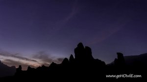 Time lapse sunset, dusk and night in the Teide National Park, Tenerife