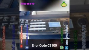 How to fix error code C3100 on Kyocera.  Comment corriger le Code Erreur C3100 avec les Kyocera.