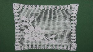 НЕЖНАЯ САЛФЕТКА С ЦВЕТКОМ В ТЕХНИКЕ ФИЛЕЙНОГО ВЯЗАНИЯ. СХЕМА.