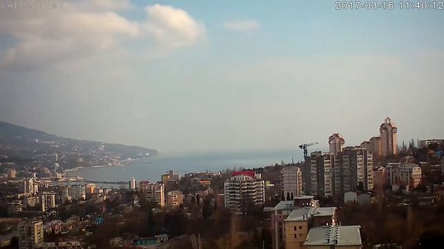 Камера - Ялта, Крым 2017-03-16. День за 7 минут смотреть онлайн