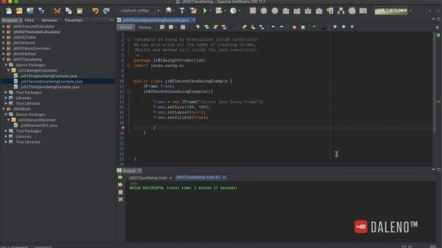 Java Swing.Swing Introduction.Second Swing Example.#importJavaxSwing.*;#JavaBasics. смотреть онлайн