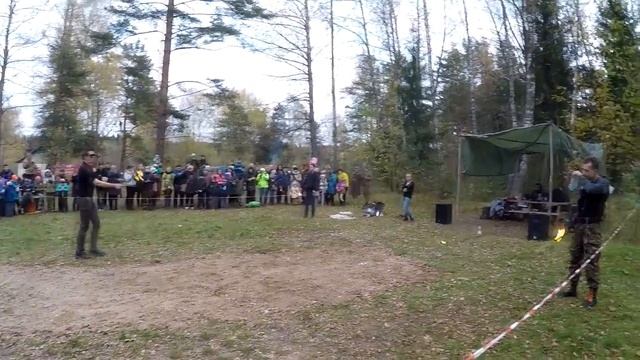 Витебск.Семейный спортивный праздник ,,День Мамы,,. Фаер шоу 16.10.2016г- ч10. смотреть онлайн