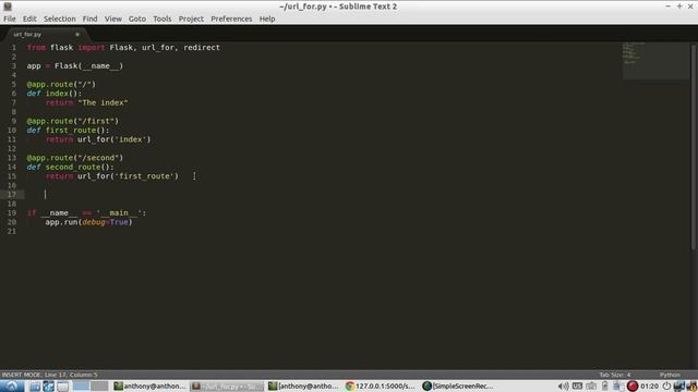 Using the url_for Function in Flask смотреть онлайн