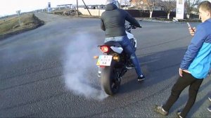Вилли и отжиг резины,KTM 950 smr Yamaha xj6 Musstang mt 250 2часть