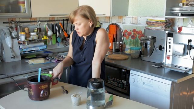 Перловка с грибами и сливками (медленоварка)