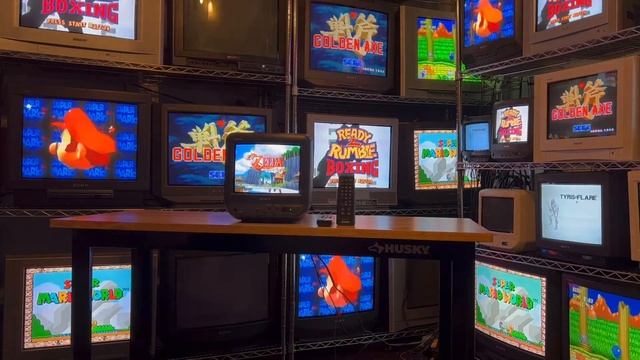 Sony Trinitron CRT TV KV-9PT60 9" Retro Gaming Curved Screen Overview Calibration Comparison Retro