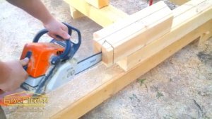 Пример соединения бруса при строительстве дома