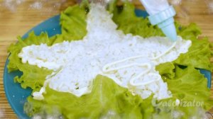 Салат МОРСКАЯ ЗВЕЗДА с красной РЫБОЙ | ПРАЗДНИЧНЫЙ САЛАТ из рыбы | НОВОГОДНИЕ РЕЦЕПТЫ от Calorizato