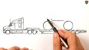 How to draw a Truck that carries a Monster truck