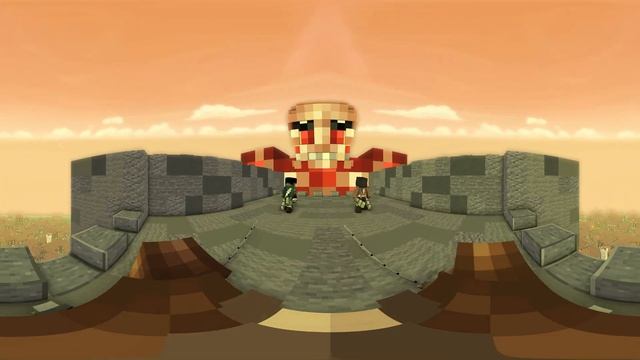 Attack on Titan 360° - Minecraft Animation (Mine-Imator 4K VR Video) смотреть онлайн