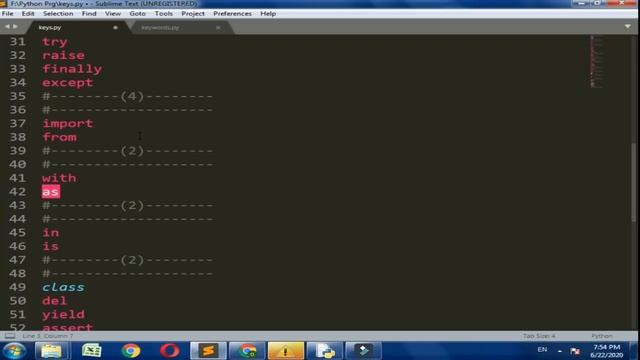 #6 Python Tutorial Series | Python Full Course For Beginners | Keywords in Python | Hindi