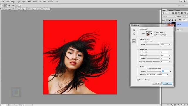How to select and cut out hair in photoshop to change background смотреть онлайн