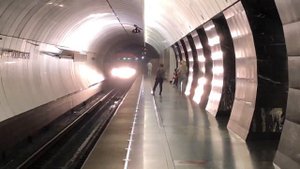 81-717/714.5М Перекраска Московский транспорт и 81-714.5М На станции Фонвизинская