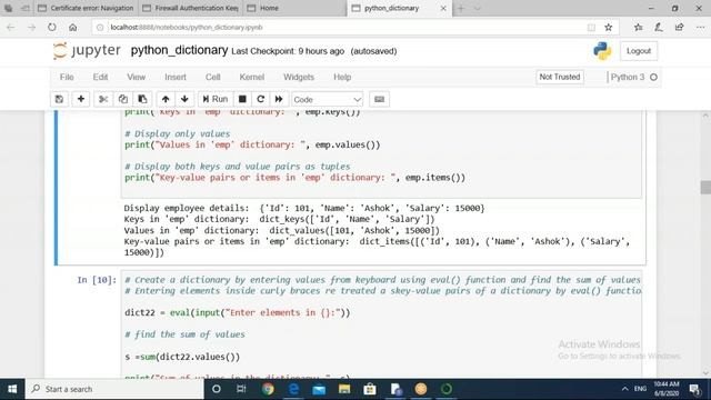 Programming with Python -11: Dictionaries