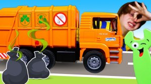 Мусоровоз сломался! Развивающие игры про машинки для мальчиков