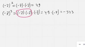 Возведение в степень отрицательных чисел