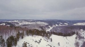 Бердские скалы - заснеженные горы Новосибирска