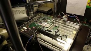 006 Ремонт ноутбука HP G62 коза в чипе BGA видеокарты отпаиваем чип на паяльной станции часть 3
