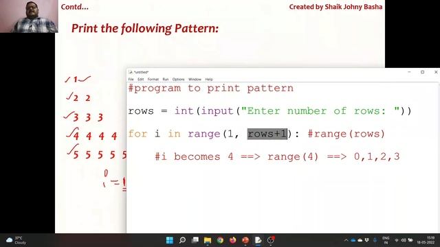 Nested Loop in Python || Pattern Programs in Python || #NestedLoop #PatternPrograms #PythonLoops