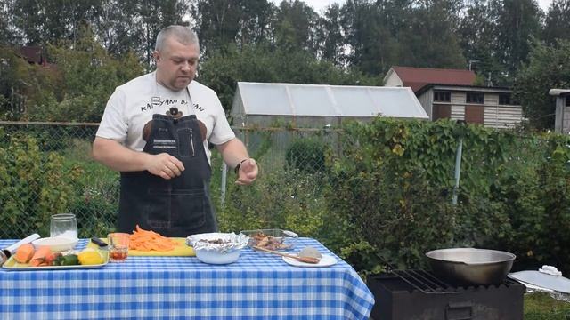 Рецепт плова с курицей и сердечками.Дачный вариант от Шашлыковского с лайфхак подачей плова. смотреть онлайн