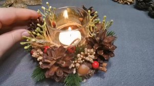 Подсвечник своими руками. Декор на новый год.
