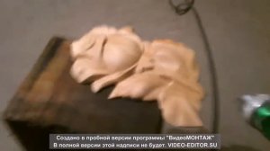 Резная роза из дерева "Покраска"