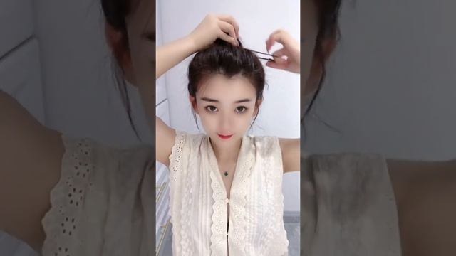 cute easy hair style for women! hair style tutorial for girls | make up for women #shorts