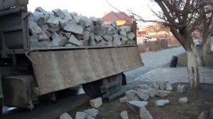 Доставка бутового камня. Белый бут.
