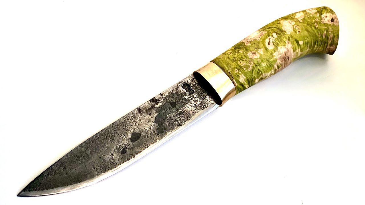 Как режет мясо нож "Мясник" из стали 9ХС ручной ковки