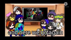 some of frisk and chara aus react to villain sans squad opening 3//gacha club//