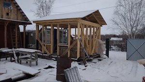 Как одному построить летнюю кухню!